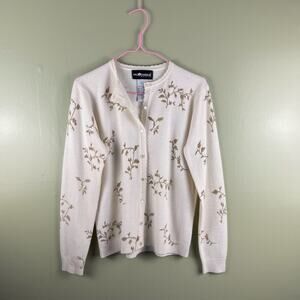 Vintage cozy printed button down cardigan